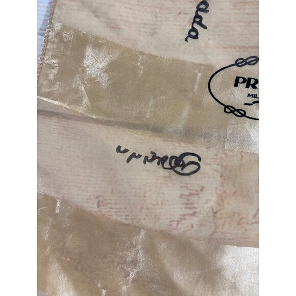 Prada Women's Gold Printed Silk Scarf - OS Please Read Description - Picture 3 of 10